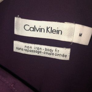Purple Calvin Klein button up dress shirt
